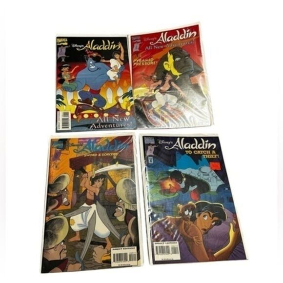 Disney Other - 1994 Marvel
Comics Disney's
Aladdin #1 #2 # 3 #4 in mint condition set
